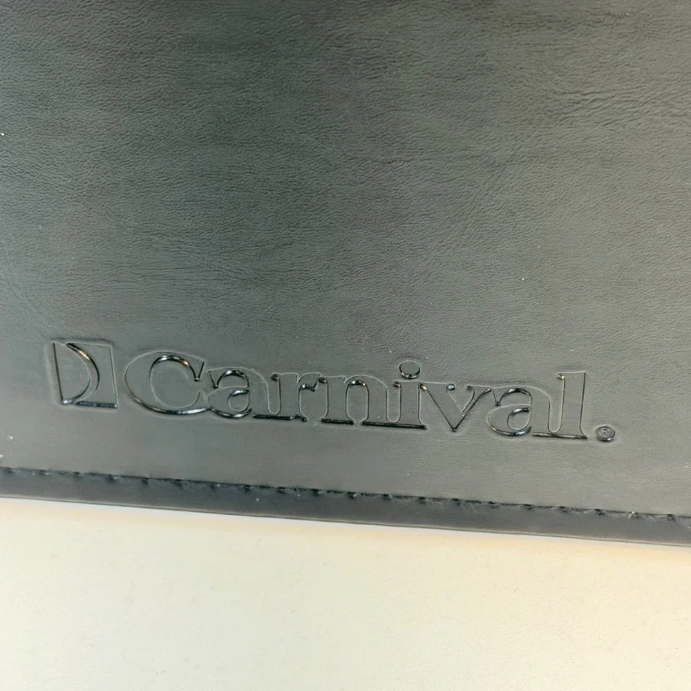 Carnival Photo Album Black The Fun‎ Ships Cruise Souvenir Faux Leather Frame